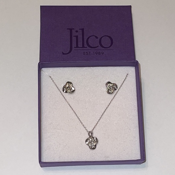 Jilco Jewelry Nwot Diamond Love Knot Setss 2twt Diamond Pendantss